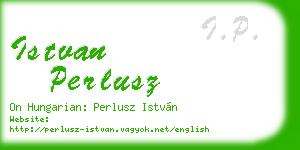 istvan perlusz business card