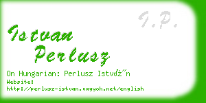 istvan perlusz business card